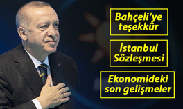 AK Partinin 7. Olağan Büyük Kongresi... İşte Cumhurbaşkanı Erdoğanın merakla beklenen konuşması