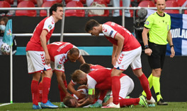 EURO 2020deki Danimarka - Finlandiya maçında Christian Eriksen fenalaştı Oyuncunun sağlık durumu hakkında ilk açıklama geldi