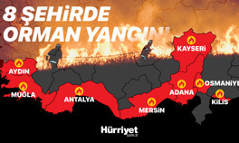 Türkiyenin alevlerle mücadelesi... 8 ilde 16 ilçede orman yangını