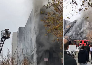 Kadıköyde 5 katlı binada yangın