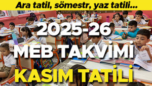 MEB ARA TATİL 2025-2026 BİTİŞ TARİHİ VE GÜNÜ (1 haftalık ara tatil takvimi) || Kasım ara tatil kaç gün, ne zaman bitecek 2. ara tatil ne zaman 2026 Ramazan Bayramı ile birleşiyor mu Sömestr tatili, yaz tatili tarihleri