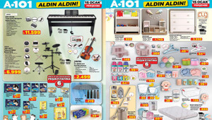 A101 ALDIN ALDIN KATALOĞU 15 OCAK 2026 TAMAMI || A101 aktüel ürünler afişi bu hafta neler sunuyor A101 indirim broşürü ile fondü makinesi, buharlı kırışıklık giderici, dijital piyano, ambiyans ışık ve tabureli dijital bateri seti geliyor
