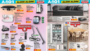 A101 YENİ AFİŞ 12 ŞUBAT 2026 (YENİ AKTÜEL TAMAMI) || A101 Aldın Aldın kataloğu indirimli ürünleri neler A101 bu hafta broşürü ile hareketli akıllı ekran, mini waffle makinesi, masa takımı geliyor
