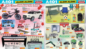 SATIŞTA A101 ALDIN ALDIN AFİŞİ BU HAFTA 16 NİSAN 2026 || A101 aktüel kataloğu Perşembe indirimleri neler, hangi ürünler var Yeni A101 broşürü ile drone, akülü araba, scooter, ışıklı paten, kamp sandalyesi, piyano raflarda