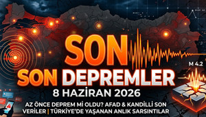 SON DAKİKA DEPREM Mİ OLDU 8 HAZİRAN 2026 | Bugün Son Depremler Listesi: Az Önce Nerede, Kaç Büyüklüğünde Deprem Oldu AFAD ve Kandilli Ekranı