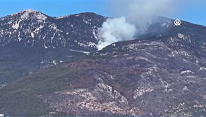 Antalyanın Kaş ilçesinde orman yangını