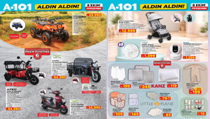 A101 AKTÜEL ÜRÜNLER 8 EKİM 2026 - YENİ HAFTA A101 AFİŞİ || A101 Aldın Aldın online kataloğu yeni neler sunuyor A101 afişi ile çocuk ATV motor, bebek arabası, elektrikli araç şarj istasyonu, katmer ve gözleme sacı, akıllı kamera geliyor