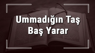 Ummadığın Taş Baş Yarar atasözünün anlamı ve örnek cümle içinde kullanımı (TDK)