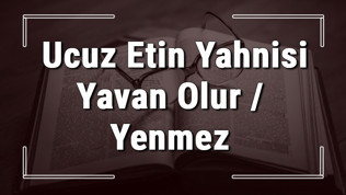 Ucuz Etin Yahnisi Yavan Olur / Yenmez atasözünün anlamı ve örnek cümle içinde kullanımı (TDK)