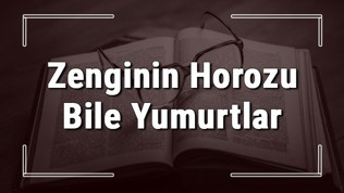 Zenginin Horozu Bile Yumurtlar atasözünün anlamı ve örnek cümle içinde kullanımı (TDK)