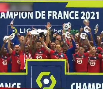 Burak Yılmaz, Yusuf Yazıcı ve Zeki Çelik'li Lille'in şampiyonluk coşkusu