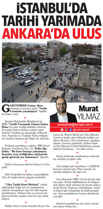 Ulus’ta yayalaştırma olacak