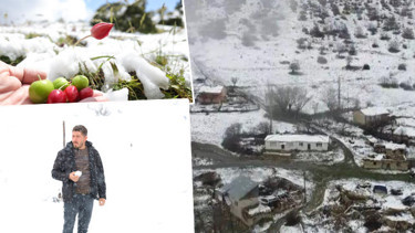Hava sıcaklıkları düştü: Her yer beyaza büründü Bu aylarda buralarda kar görmek zor