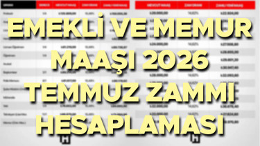 MEMUR-EMEKLİ MAAŞI ZAMMI HESAPLAMA TABLOSU TEMMUZ 2026 (TAHMİNİ TUTARLAR) || Yeni memur ve emekli maaşı ne kadar, yüzde kaç olur Temmuzda en düşük emekli ve memur maaşı kaç TL olur TÜİK 4 aylık enflasyon farkı maaş zammı tablosu