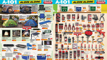 A101 AKTÜEL KATALOG BU HAFTA İNDİRİMLERİ 21 MAYIS 2026 - || A101 Aldın Aldın afişi bu hafta neler sunuyor A101 aktüel broşürü ile projeksiyon cihazı, vakum makinesi, taşınabilir klima, otomatik kamp çadırı, buzluk termos geliyor