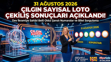 Çılgın Sayısal Loto Sonuçları 31 Ağustos 2026 || Çılgın Sayısal Loto çekiliş sonuçları belli oldu İşte bilet sorgulama ekranı