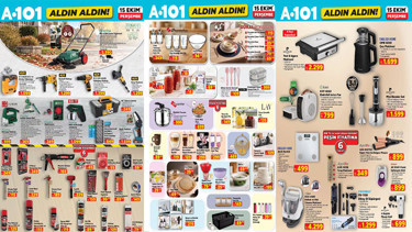 A101 AKTÜEL KATALOĞU 15 EKİM 2026 (YENİ VE TAM LİSTE) || A101 afişi haftanın fırsatları neler A101 Aldın Aldın ile ısıtıcı fan, koltuk ve halı yıkama makinesi, jeneratör, para kasası geliyor