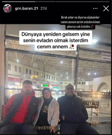 Narinin ağabeyi Baran Gürandan dikkat çeken paylaşımlar... Paylaştıktan 45 dakika sonra sildi