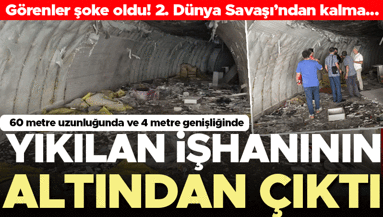 Görenler şoke oldu 2. Dünya Savaşı’ndan kalma sığınak çıktı