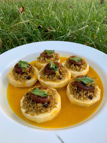 Firik bulguru, kayısı ve kerevizin lezzet dolu buluşması