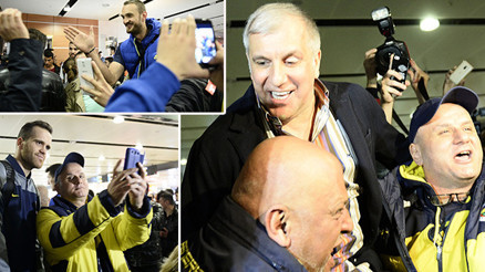 Fenerbahçe Ülkere coşkulu karşılama