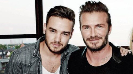 Liam Paynein arkasında David Beckham var