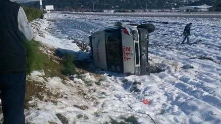 Buldanda ambulans kazası