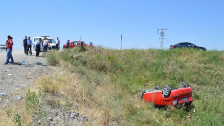 Otomobil şarampole uçtu, aynı aileden 4ü çocuk 6 yaralı