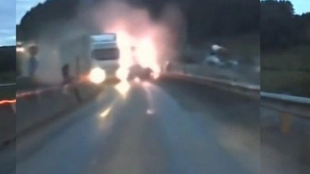 Rusya’da feci kaza kamerada: 6 ölü