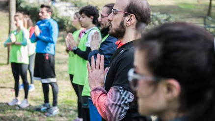 Maçka’da yogalı akrobatlı etkinlik