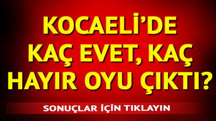 Kocaeli ilçeleri referandum sonuçları paylaşıldı | İşte, ilçe ilçe Kocaeli referandum sonuçları
