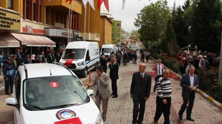 Belediye araçları kurban kesilerek hizmete alındı