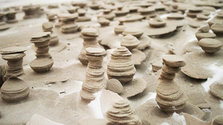 Michigan Gölü’nde rüzgârın ortaya çıkardığı ilginç fotoğraflar