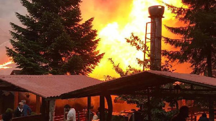Turizm merkezi Uzungöl’de restoran yangını korkuttu