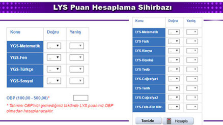 LYS puan hesaplama nasıl yapılır İşte, LYS puan hesaplama robotu LYS puan hesaplama nasıl yapılır İşte, LYS puan hesaplama robotu