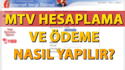 GİB MTV ödemesi sayfası... MTV hesaplama yöntemi