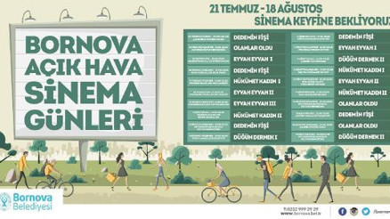 Bornovada açık havada sinema keyfi