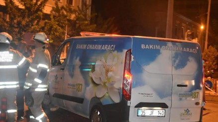 Tramvay çalışmaları sırasında doğalgaz borusu patladı