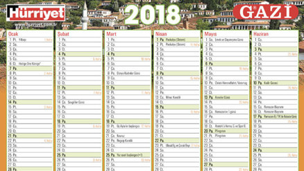 Hürriyet’ten bütün okurlarına 2018 takvimi