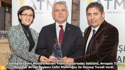 Eximbank Genel Müdürüne ATMB’den katkı ödülü