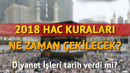 2018 Hac kuraları ne zaman çekilecek Diyanet İşleri Başkanlığı tarih verdi mi