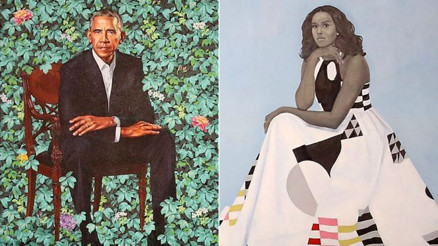 Obama çiftinin resmi portreleri beğeniye sunuldu