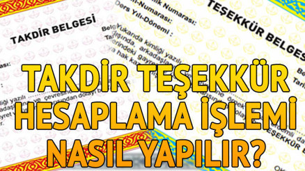 Takdir teşekkür hesaplama| Takdir teşekkür belgesi nasıl alınır