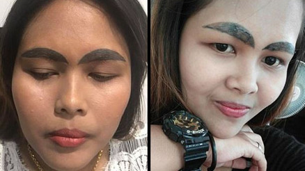 Ucuz olsun diye dövmeciye kaş yaptırdı... Sonuç felaket