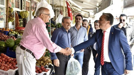 Başkan Uysaldan baba ocağında esnaf ziyareti