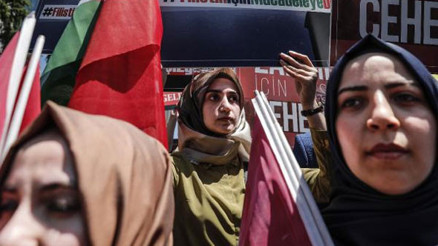 İsrail Başkonsolosluğu önünde eylemler