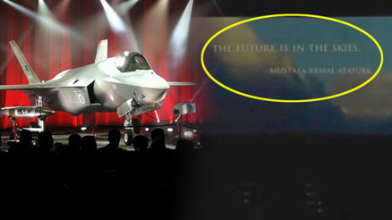 F-35ler teslim ediliyor... Törende dikkat çeken yazı F-35ler teslim ediliyor... Törende dikkat çeken yazı