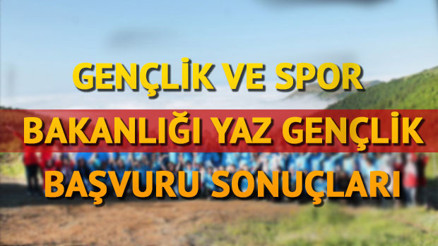 Gençlik ve Spor Bakanlığı yaz gençlik başvuru sonuçları açıklandı... İşte sorgulama sayfası