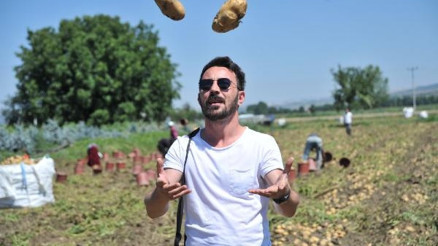 İnegölde patates hasatı başladı