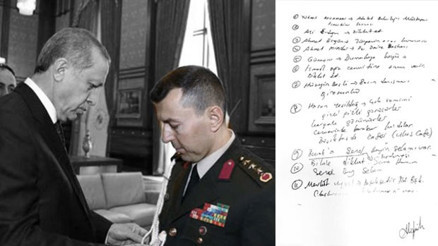 Darbeci başyaverin ikametinden çıkan notlar